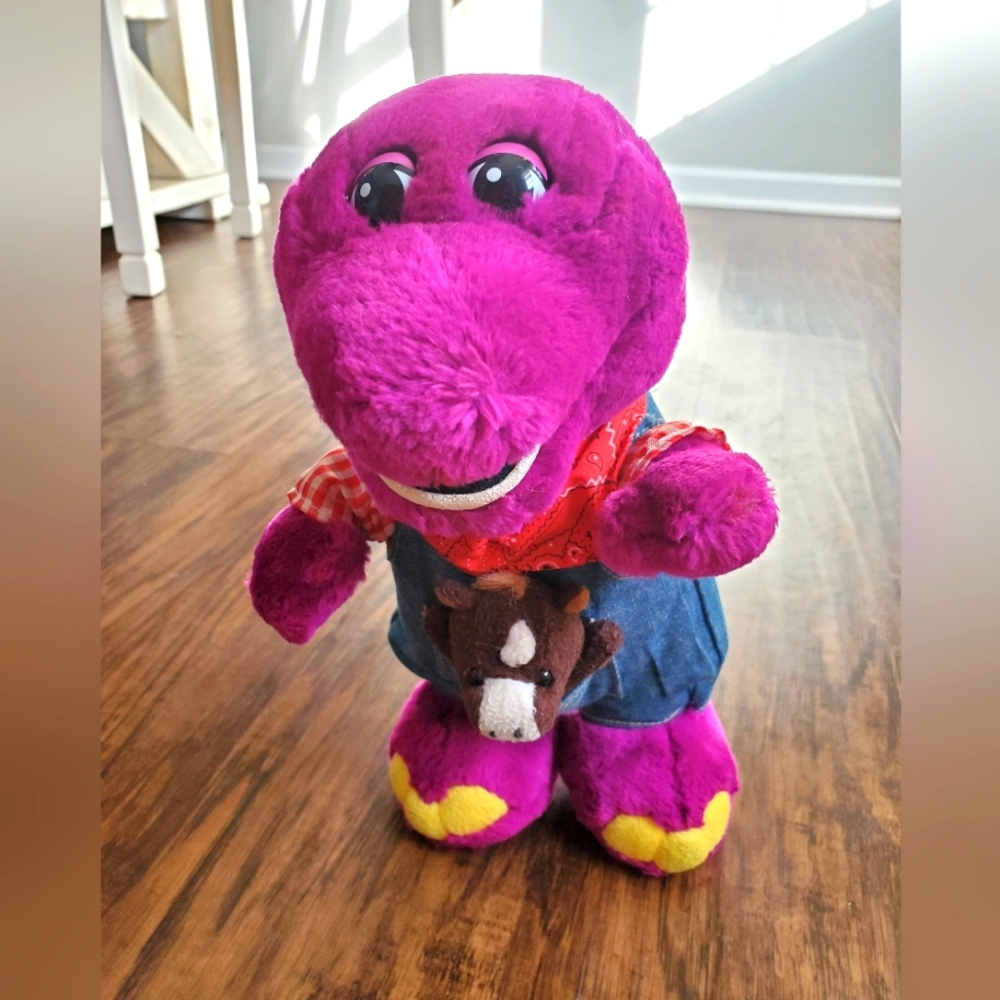 Vintage cowboy Barney the dinosaur